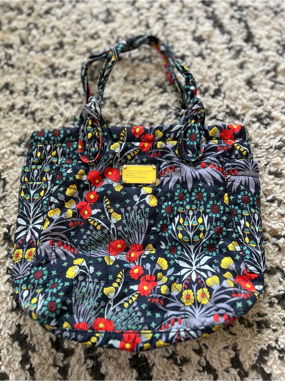 Marc by Marc Jacobs Standard Supply Workwear Floral Quilted Nylon Tote Bag